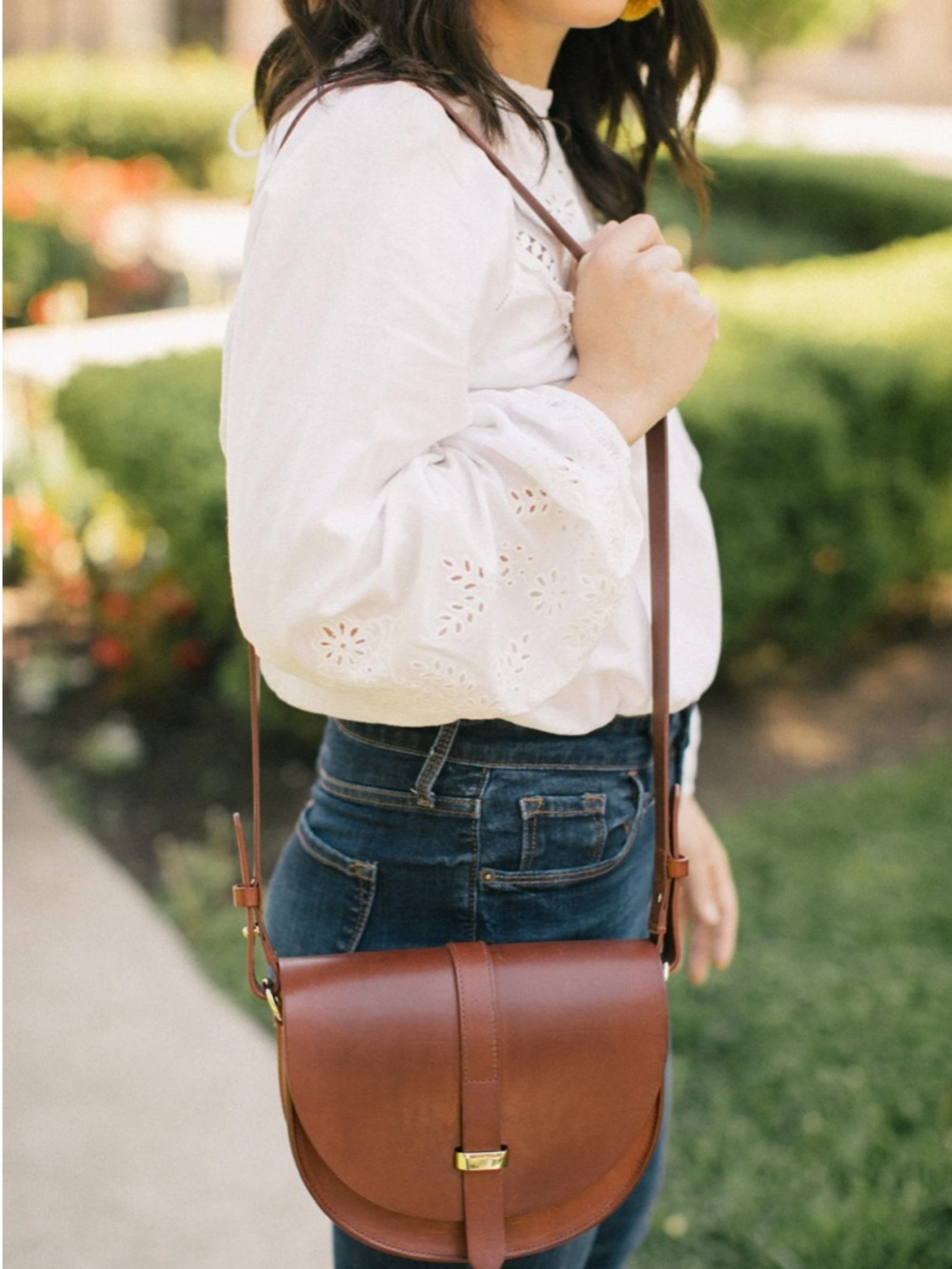Classic Sezane Claude Leather Crossbody Bag
